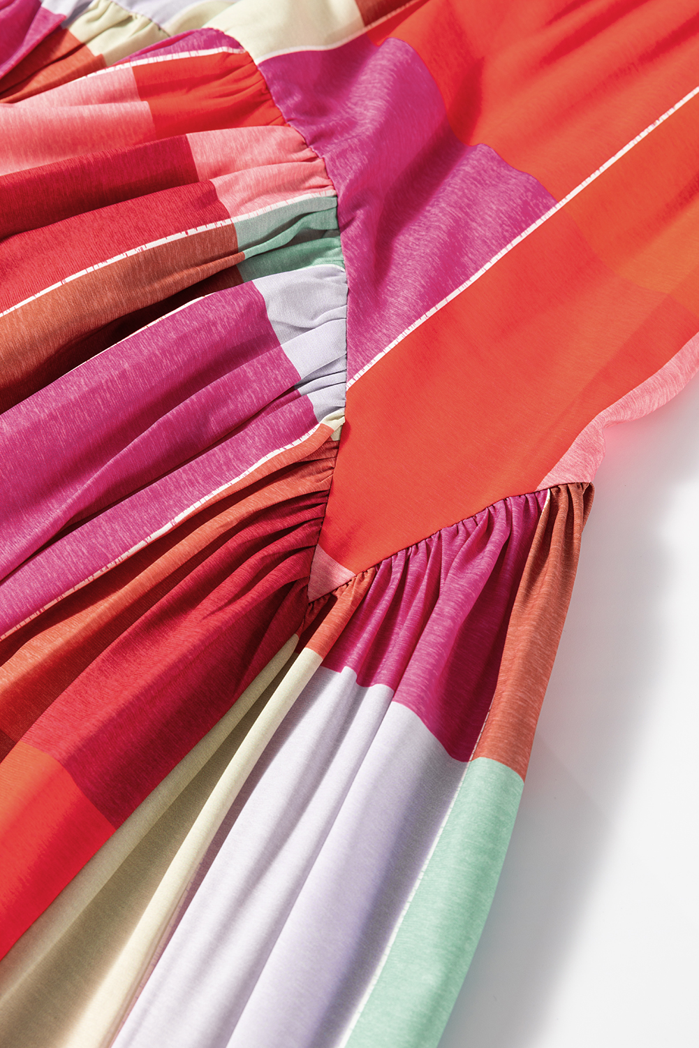 I.N. Studio Romantic Ditsy Floral Print Pucker Knit Tiered Midi Skirt