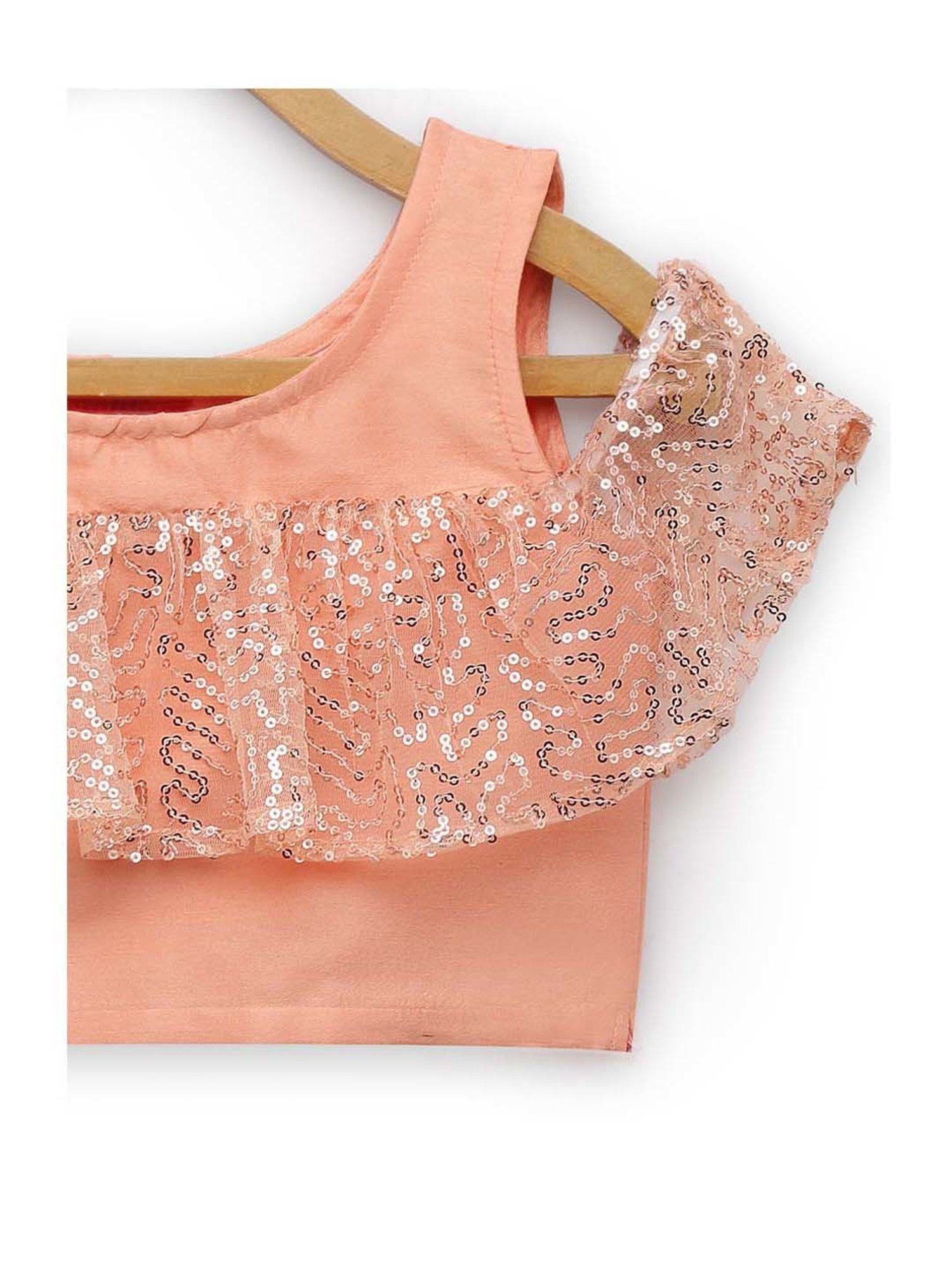 studiorasa Kids Peach Embroidered Top