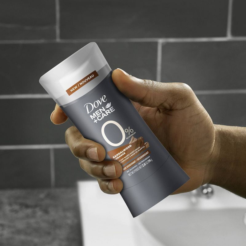 Dove Men+Care 0% Aluminum Deodorant Stick Sandalwood & Orange - 2.6oz