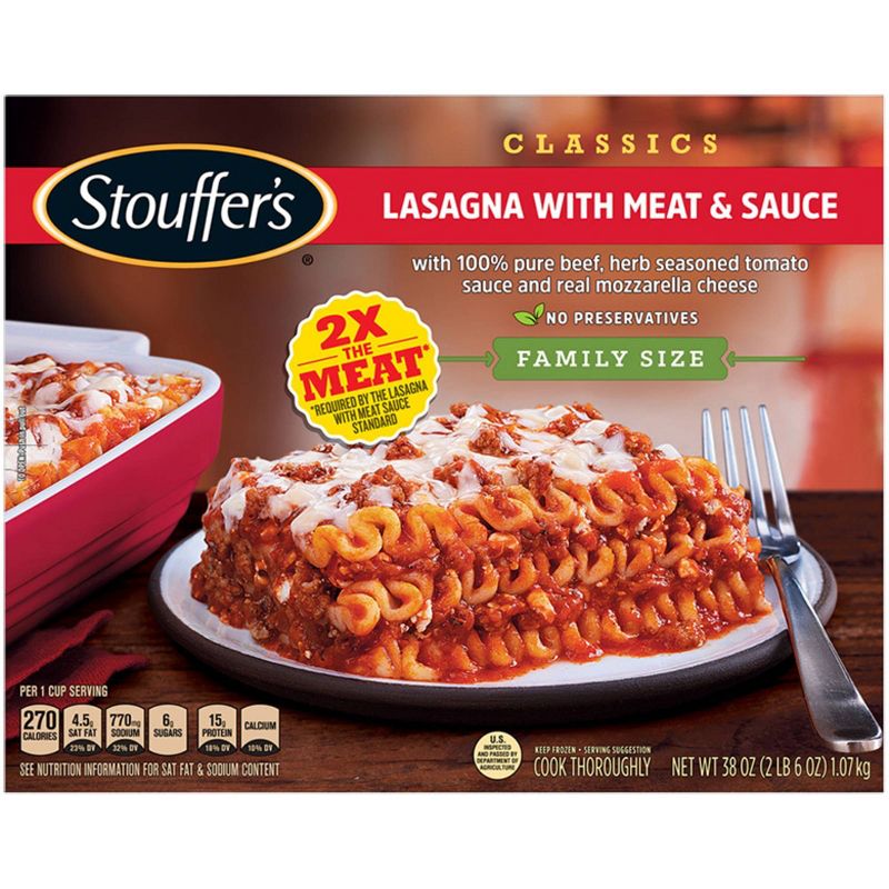 Stouffer's Frozen Lasagna with Meat & Sauce Family Size - 38oz