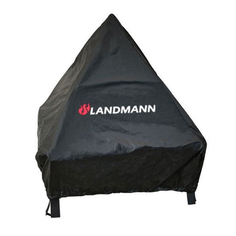 Landmann Tudor 24 Inch Square Outdoor Wood Burning Steel Fire Pit Fireplace