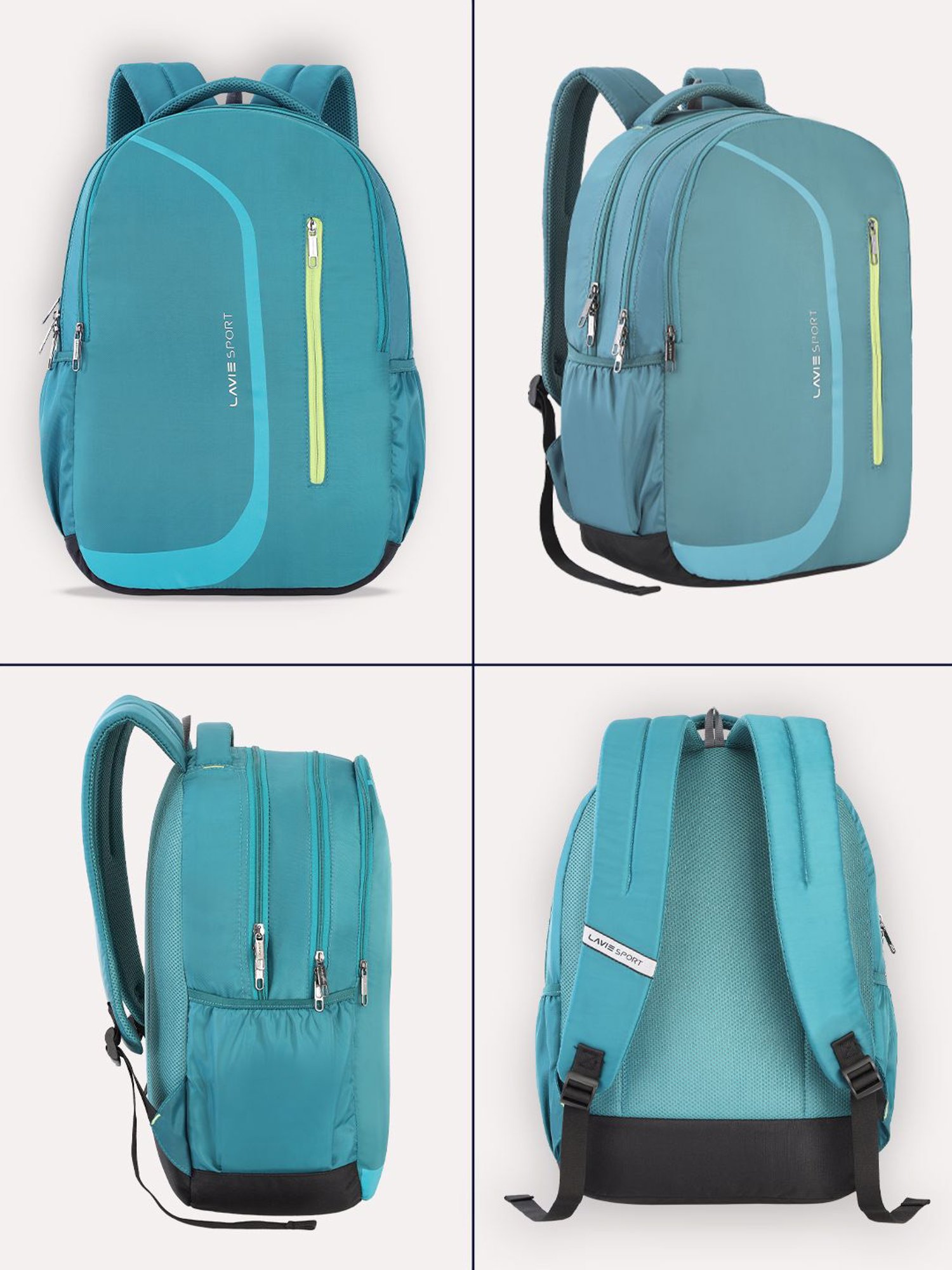 Lavie Sport Zolt X 34L Laptop Backpack For Men & Women | College Bag For Boys & Girls (Teal)