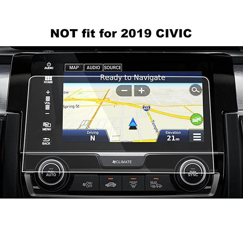 Navigation Screen Protector for 2016 2017 2018 Honda Civic 10 Generation 1618NOT fit 19 Tempered Glass Protective Film for Honda Civic Si Type R Hatchback Touring EX EXL EXT