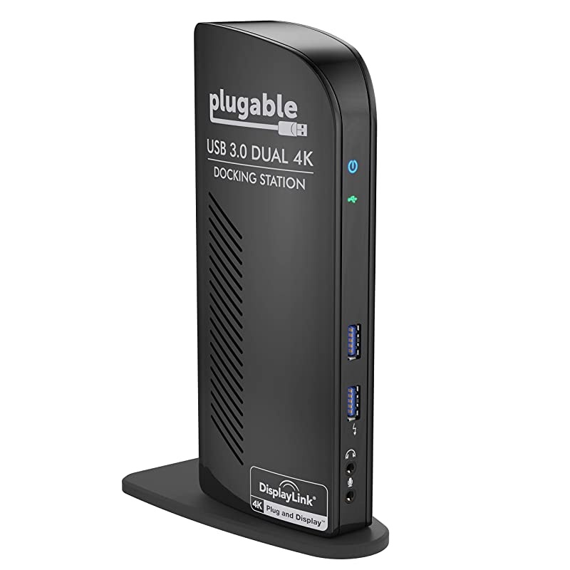 USB 3.0 Dual DisplayPort 4K Monitor Universal Laptop Docking Station for Windows and Mac (Dual 4K DisplayPort, Gigabit Ethernet, Audio, 6 USB Ports)