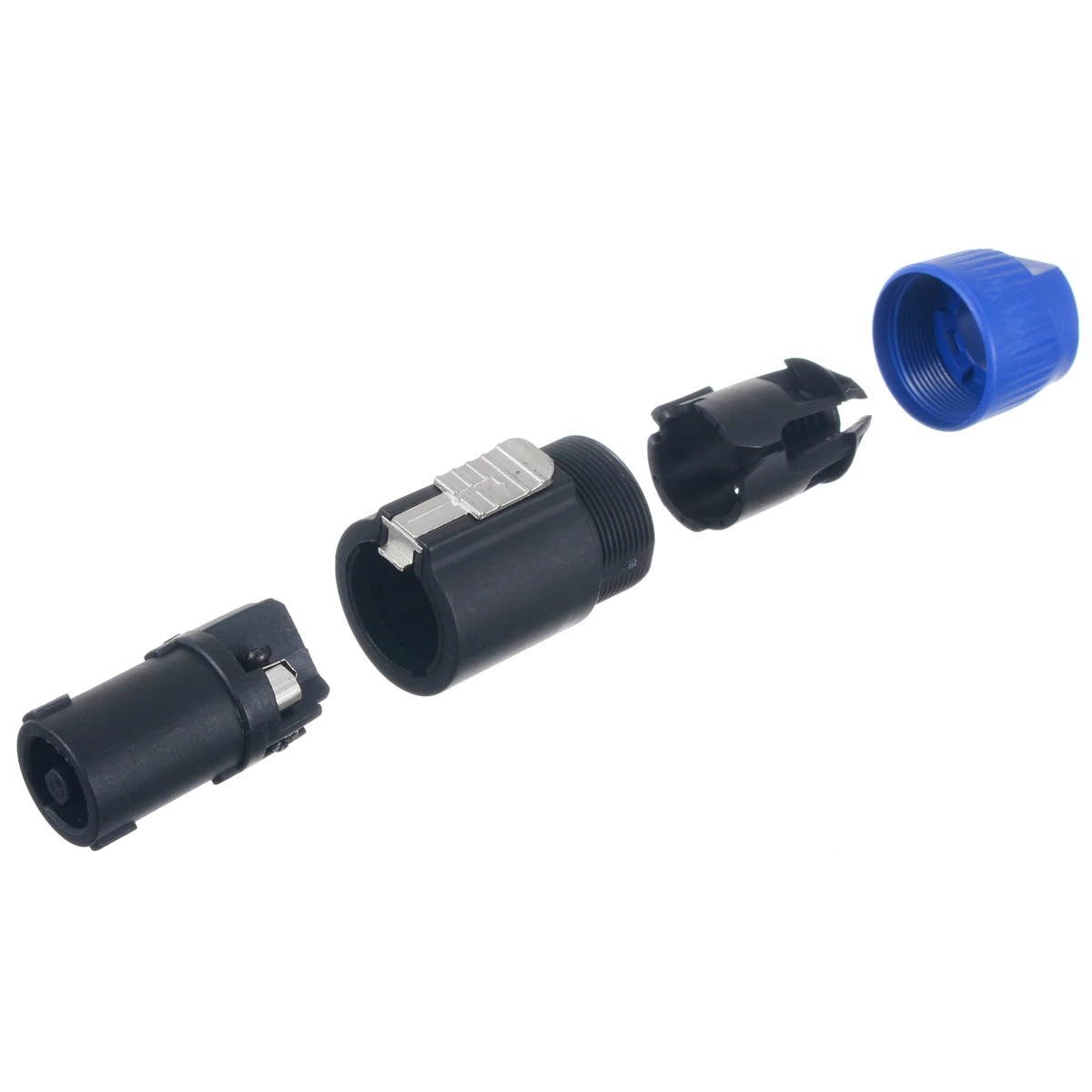 10pcs/set  Speakon 4 Pin Male Plug Compatible Audio Cable Connectors Blue Male Plug For Speakon