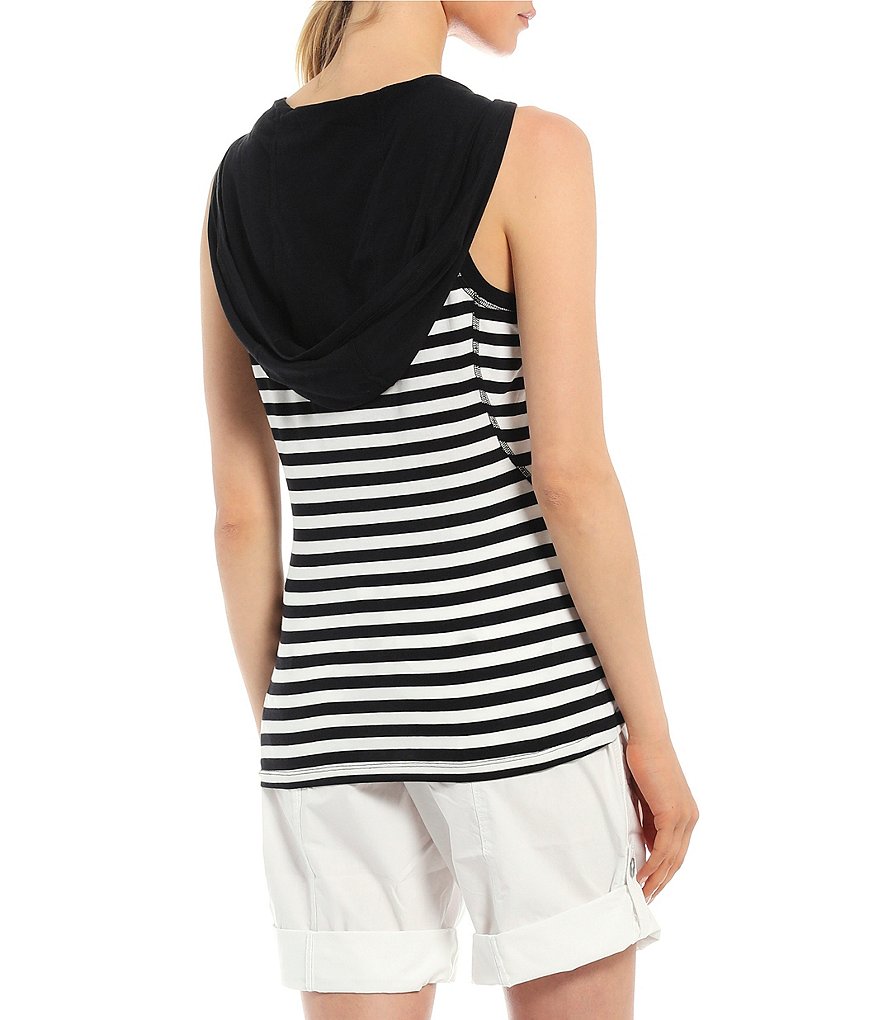 Calvin Klein Performance Dynamic Stripe Sleeveless Hoodie