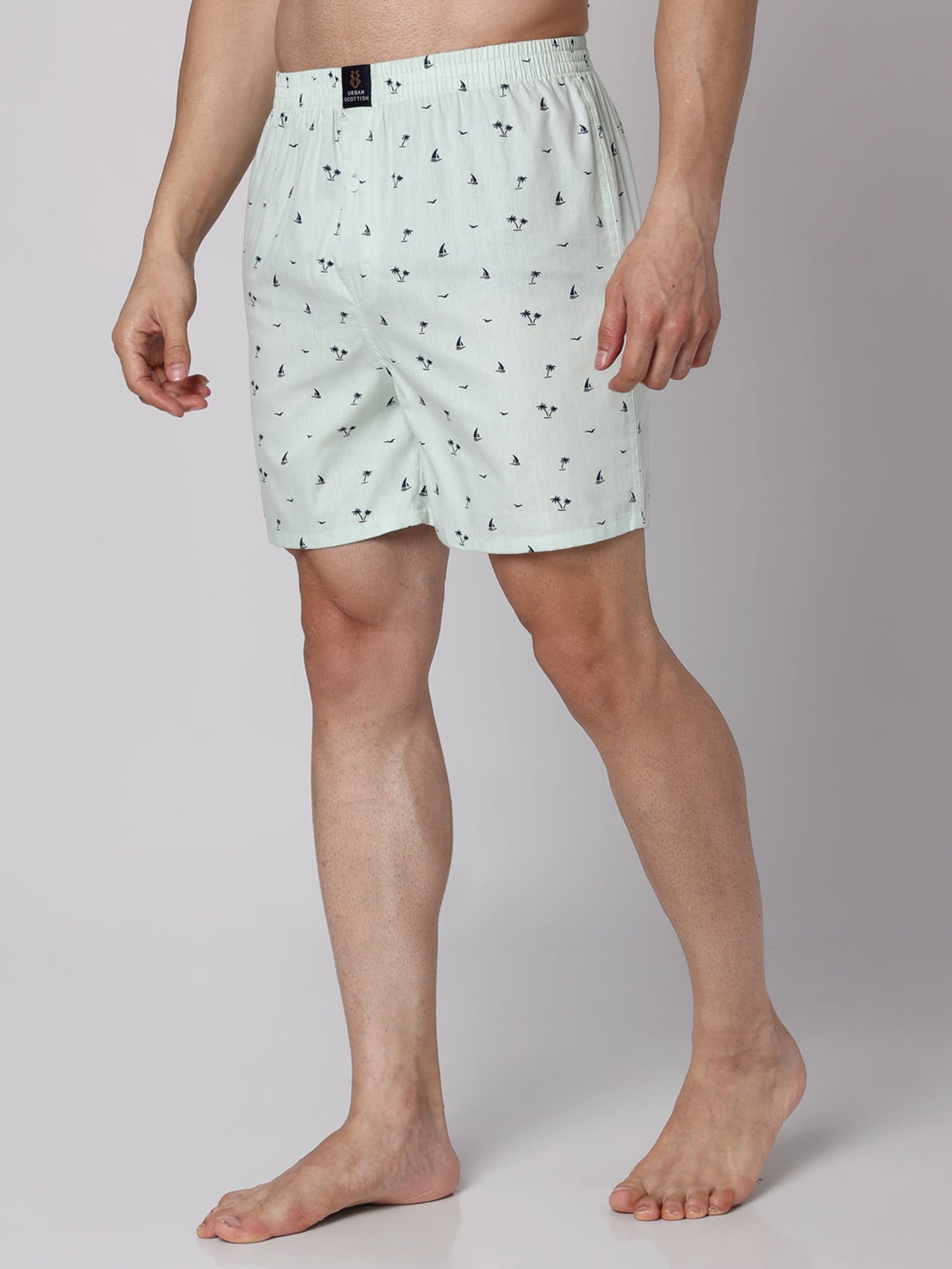 Urban Scottish Multi Cotton Regular fit Print Boxers-Pack of 3