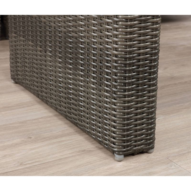 Asti Rectangle Wicker Outdoor Cocktail Table - Gray - Alaterre Furniture