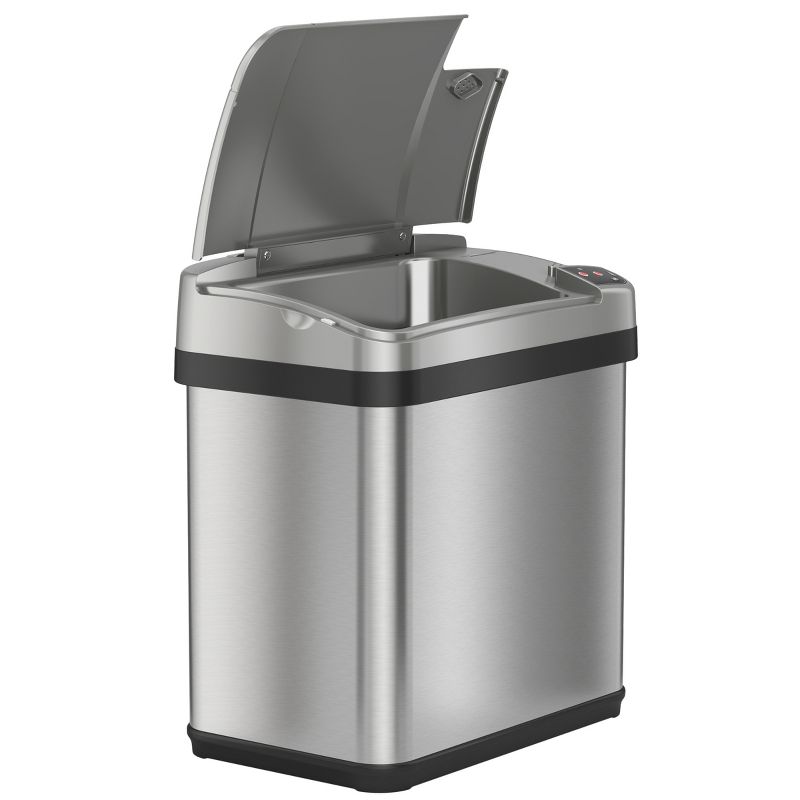 Rubbermaid 8 Quart Traditional Square Top Bedroom, Bathroom, and Office Wastebasket Trash Can, White (2 Pack)