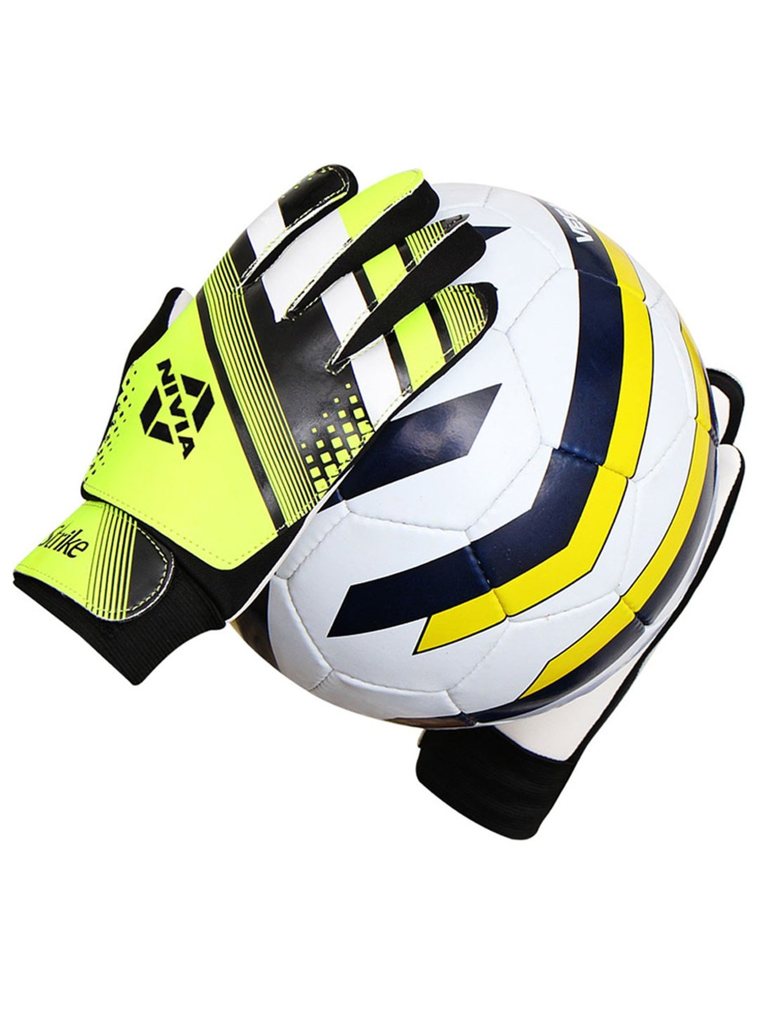 Nivia Air Strike Goalkeeper Gloves (Green) Size - L