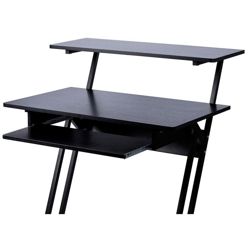 Monoprice Recording Studio Desk with Raised Platform and Keyboard Tray, Studio Workstation, Stable & Lightweight, For Home Studio - Stage Right Series