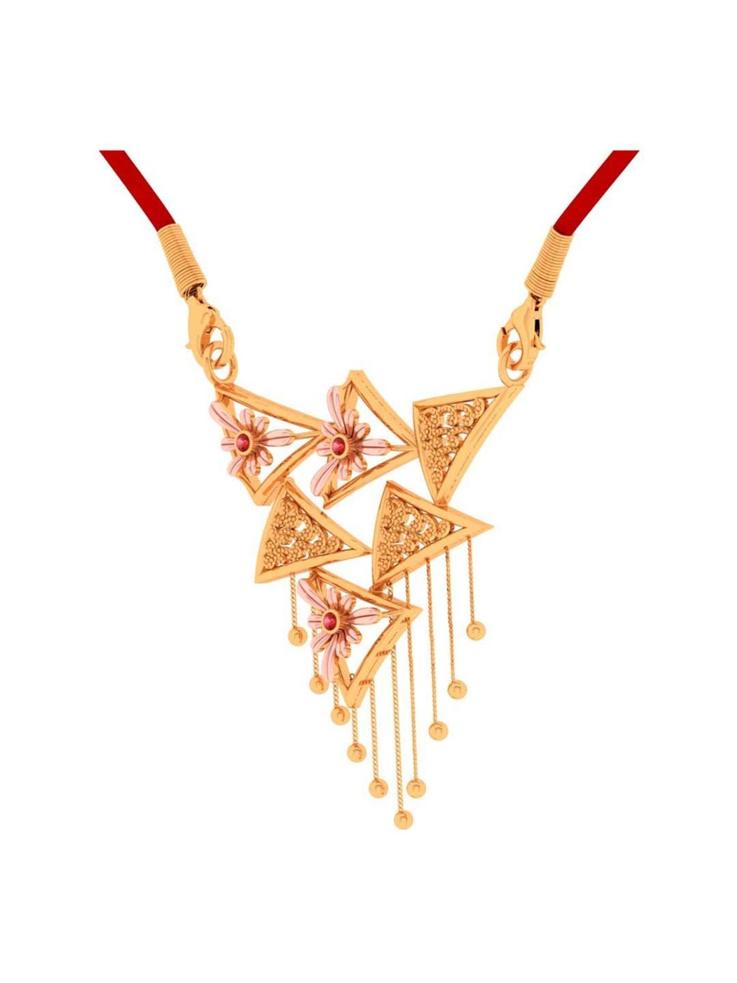 CKC Repouss&iquest; Work Rudraksha Gold Extender Neck Chain: Spiritual Elegance