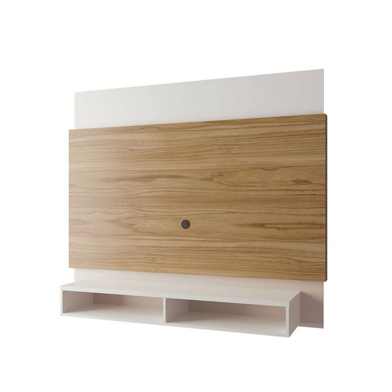 60" Brill Floating Entertainment Center Cinnamon/Off White - Manhattan Comfort
