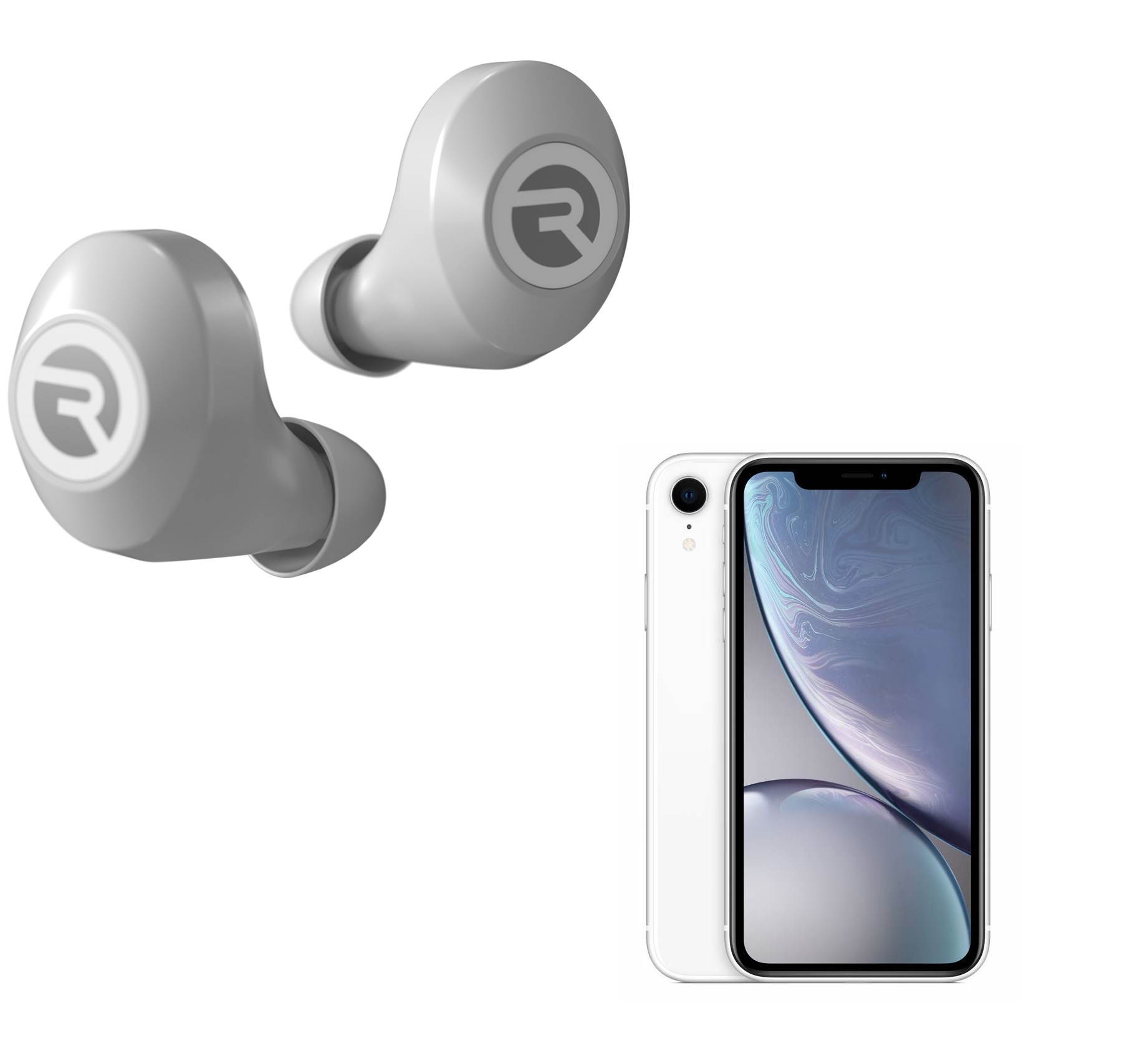 Apple iPhone XR Unlocked GSM Phone with Raycon E25 Earbuds - Black