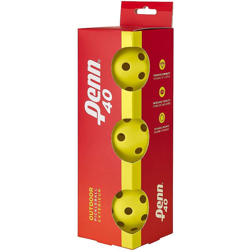 Penn 40 Outdoor Pickleball Balls, Sleeve of 6 Balls