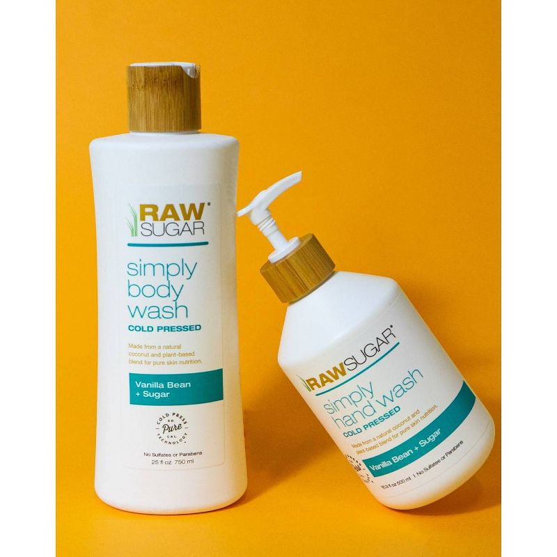 Raw Sugar Simply Hand Wash Vanilla Bean + Sugar - 16.9 fl oz