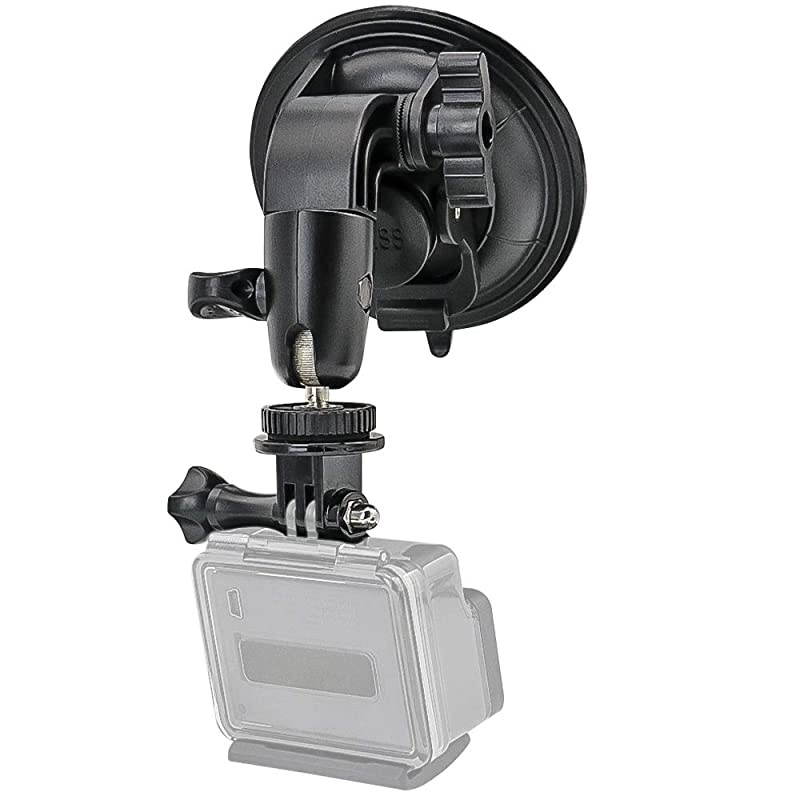 Duty Camera Car Windshield Mount with 1420 Adapter for GoPro Hero Series and All Cameras