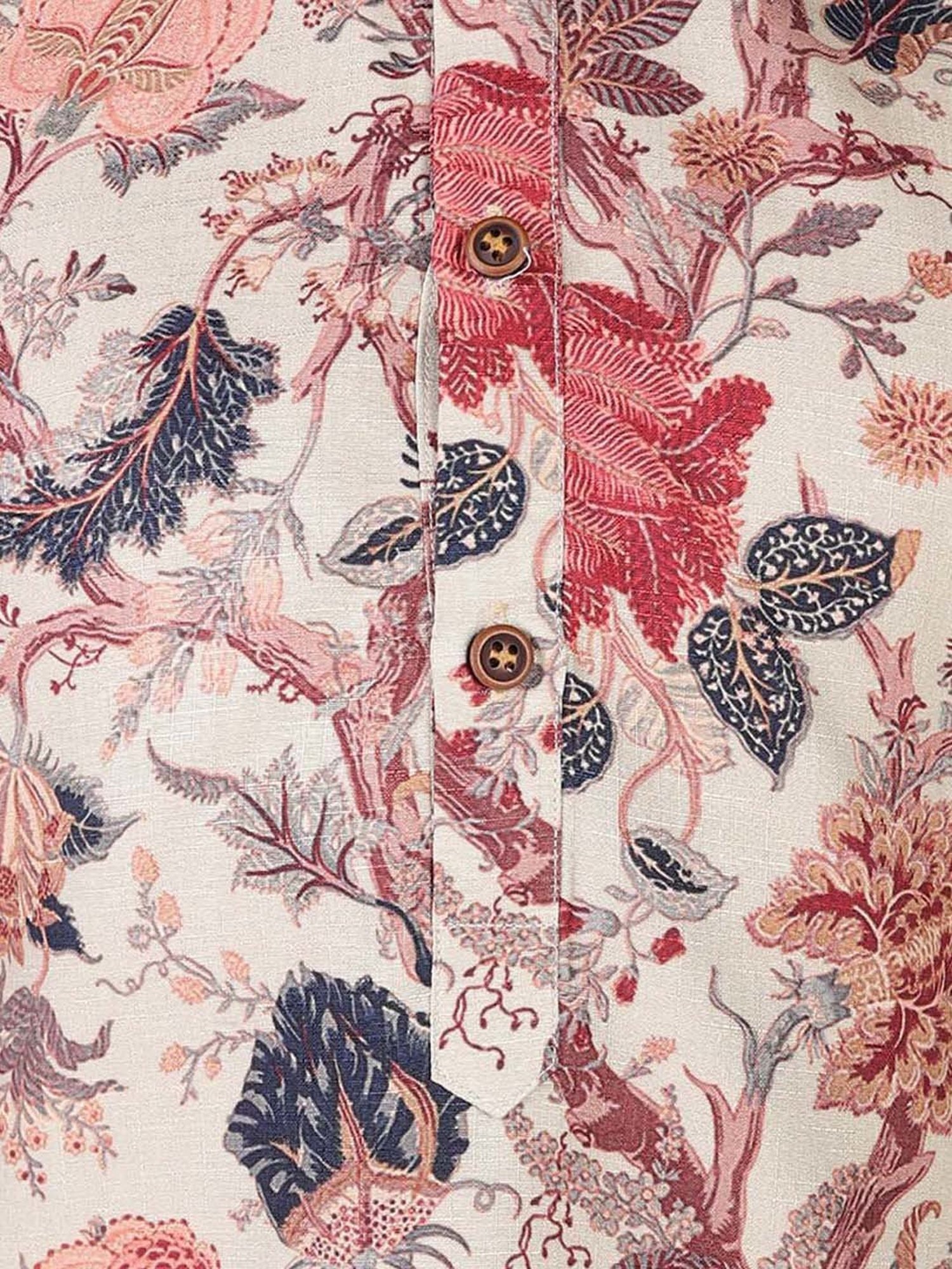 TABARD Kids Beige & Red Cotton Printed Kurta Set