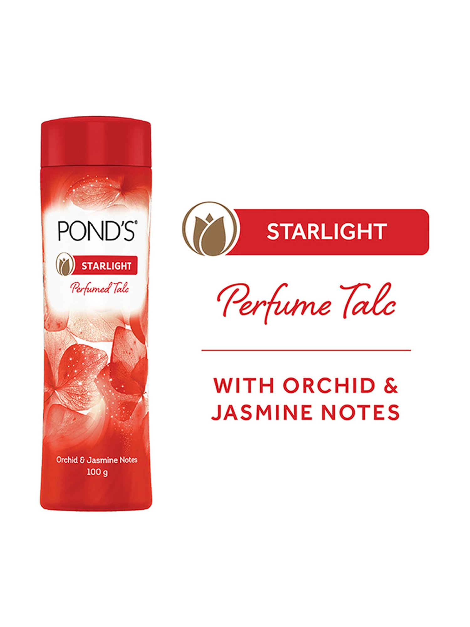 Pond's Starlight Perfumed Talc Orchid and Jasmin Notes - 100 gm