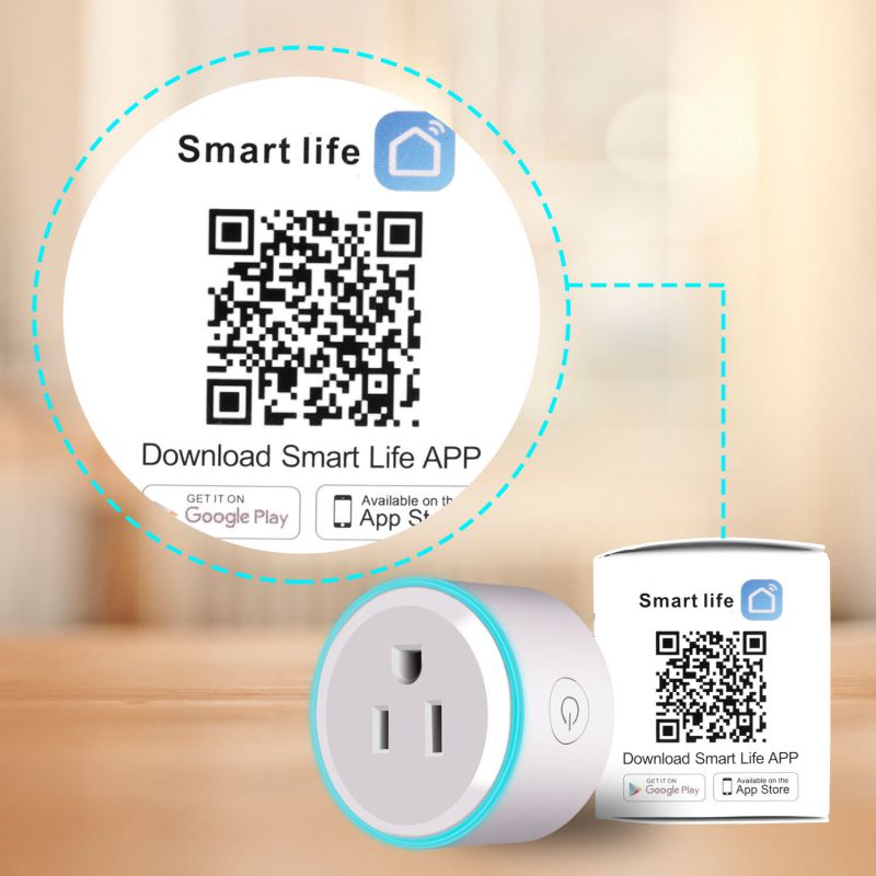 2 Mini Smart Plug Outlet Wifi Socket W/ Light Work With Amazon Alexa Google Home