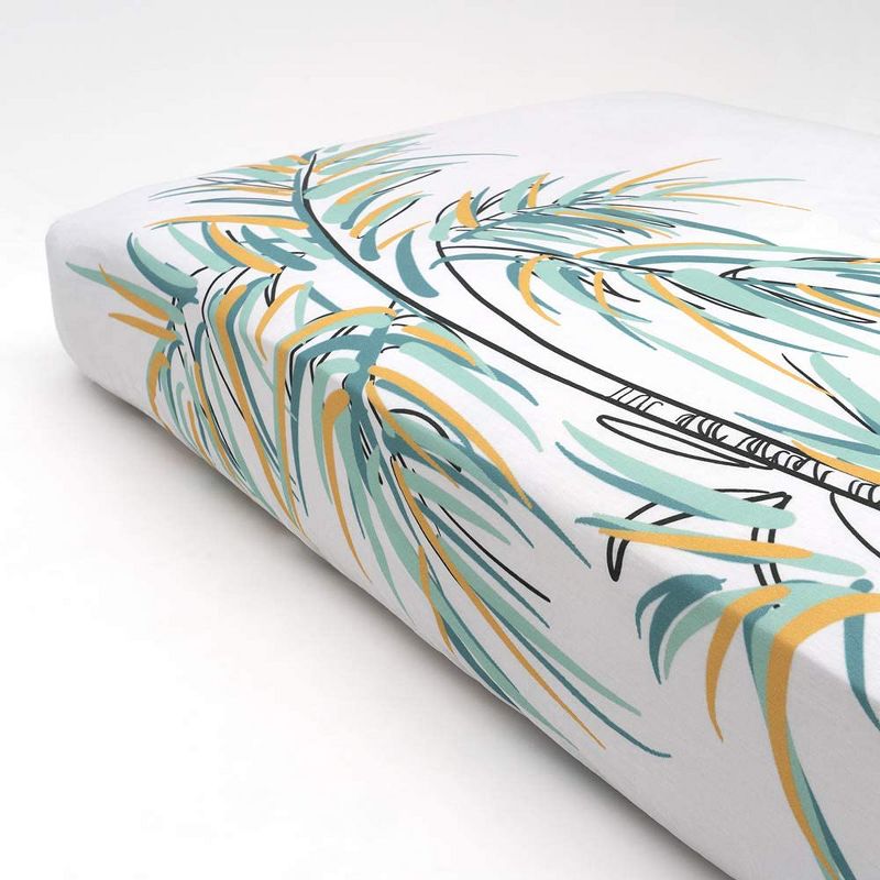 JumpOff Jo Fitted Crib Sheet - Cotton Crib Sheet for Standard Sized Crib Mattresses - Hypoallergenic and Breathable - 28 x 52 Inches - Flamingo Family