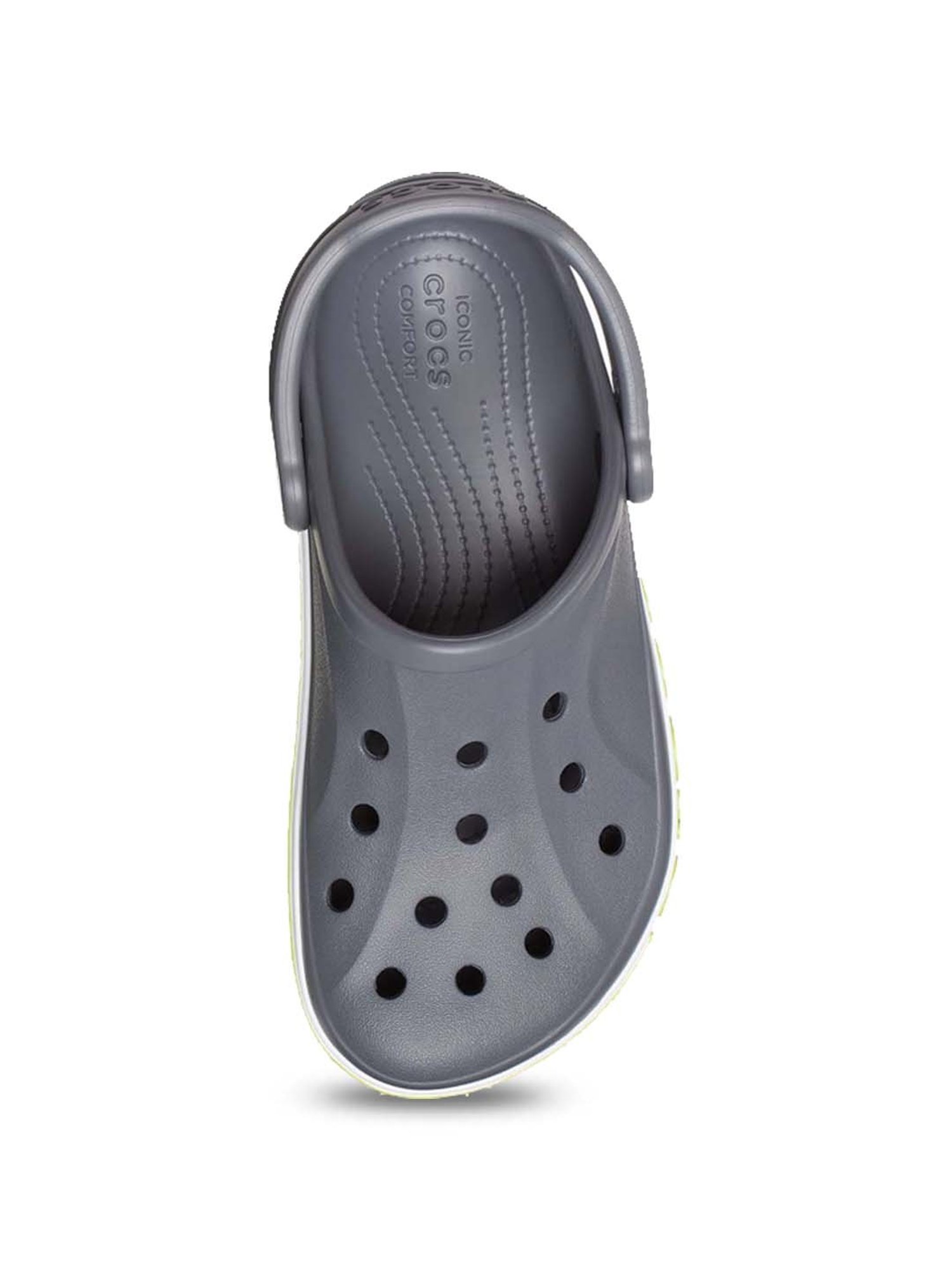 Crocs Men's Bayaband Slate Grey Back Strap Clogs