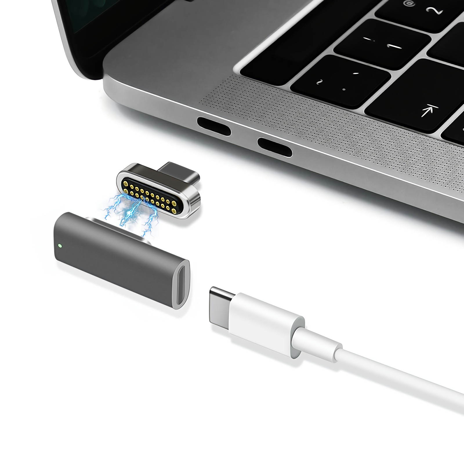 Magnetic USB C Adapter 20Pins Type C Connector PD 100W Quick Charge 10Gbp/s