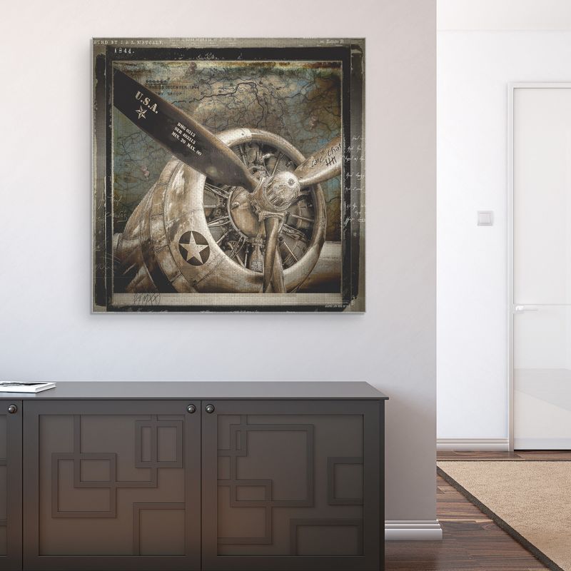 35"x35" Wing And A Prayer By Mindy Sommers Art On Canvas - Fine Art Canvas