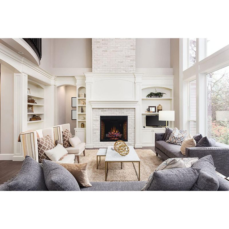 ClassicFlame 39-In LED Builders Electric Firebox with Fixed Glass - 39EB500GRA