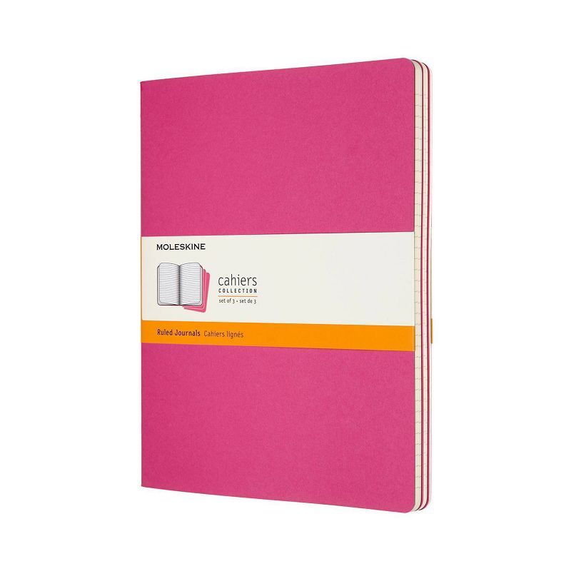 Moleskine Narrow Rule Notebook XL Cahier Kinetic Pink