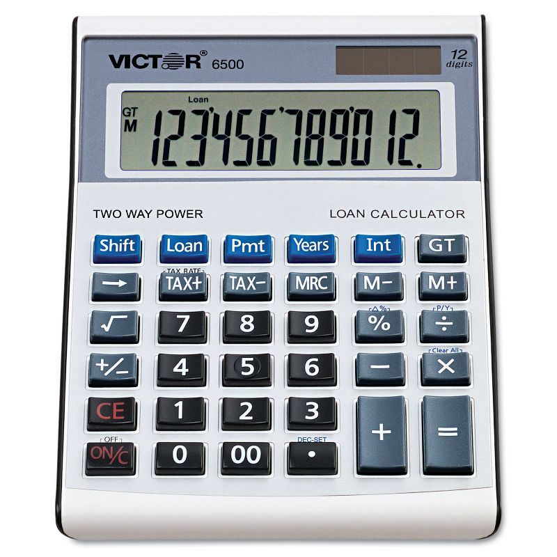 Victor 6500 Executive Desktop Loan Calculator 12-Digit LCD 