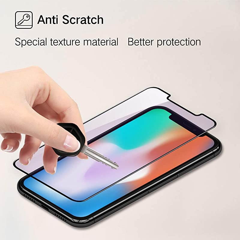 Clear Screen Protector compatible with iPhone 11 Pro 2019 58 iPhone Xs iPhone X iPhone 10 Anti Blue Light Filter Easy Installation Frame Case Friendly Premium Tempered Glass
