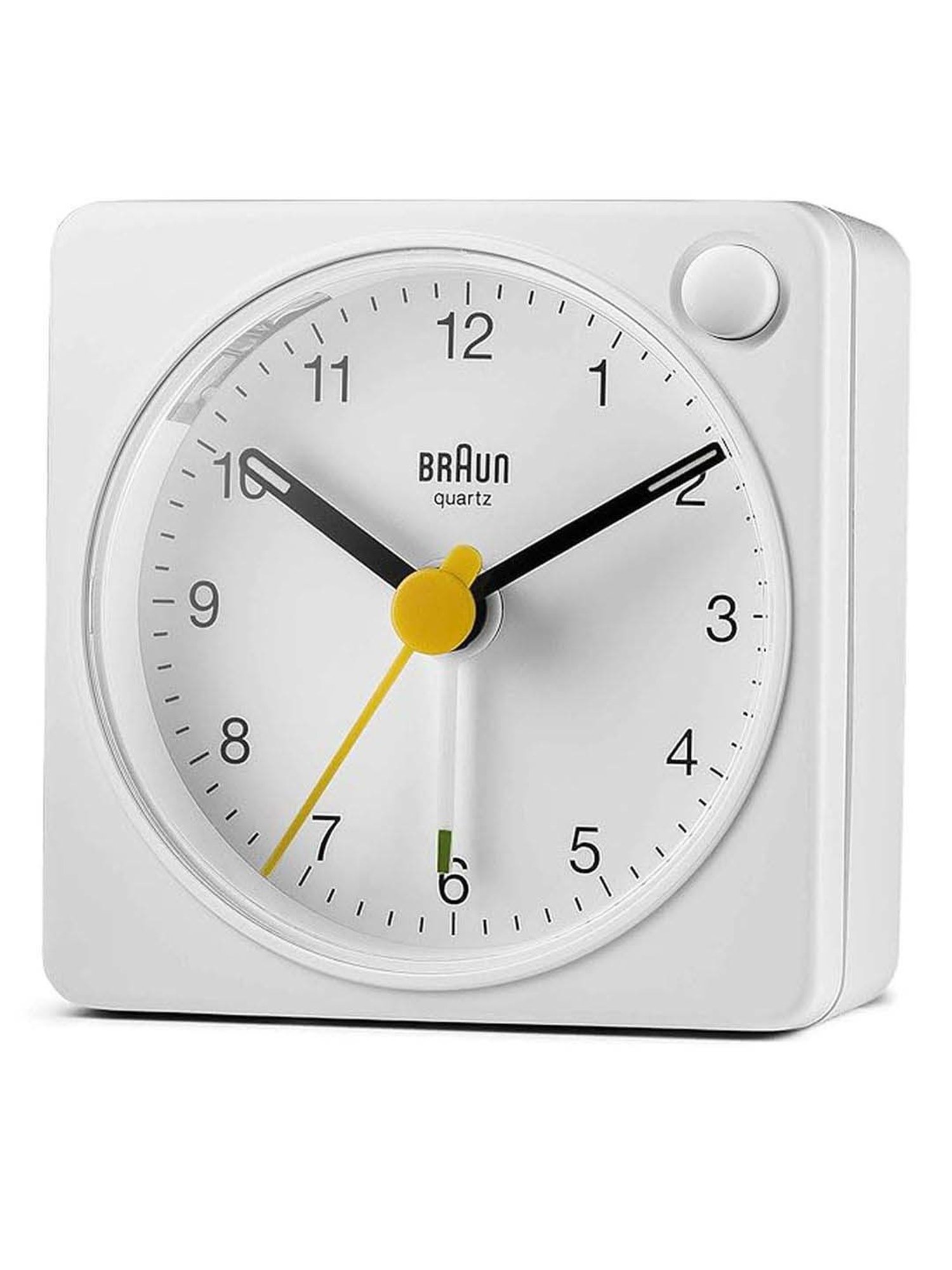 Braun White Classic Travel Analog Alarm Clock