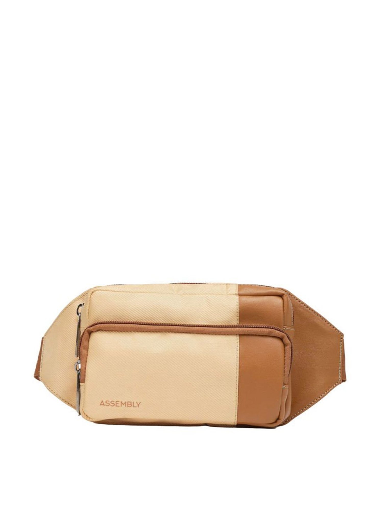 Assembly Beige Color Block Waist Pouch