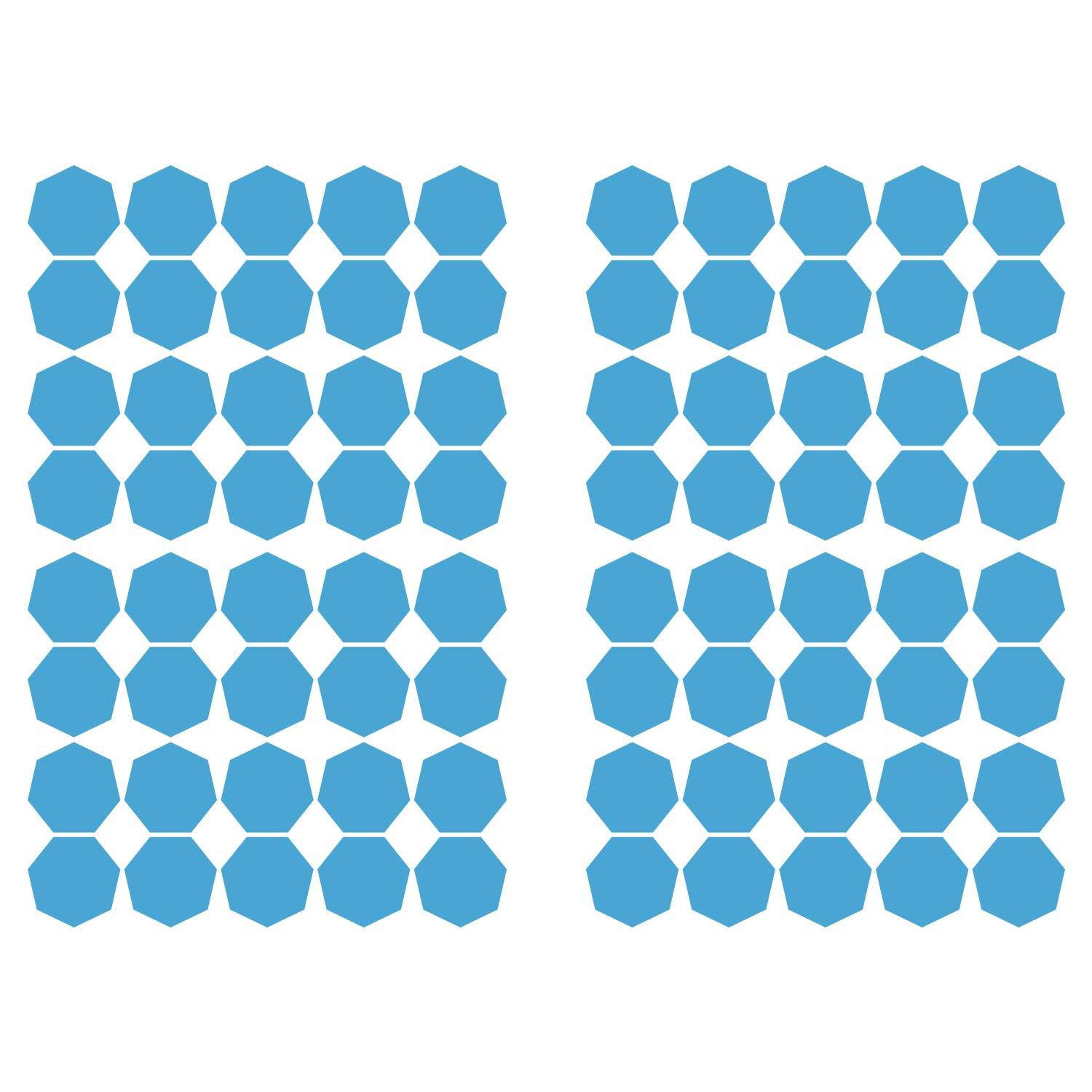 LiteMark 3.5 Inch Yellow Heptagon Decals - Pack of 18