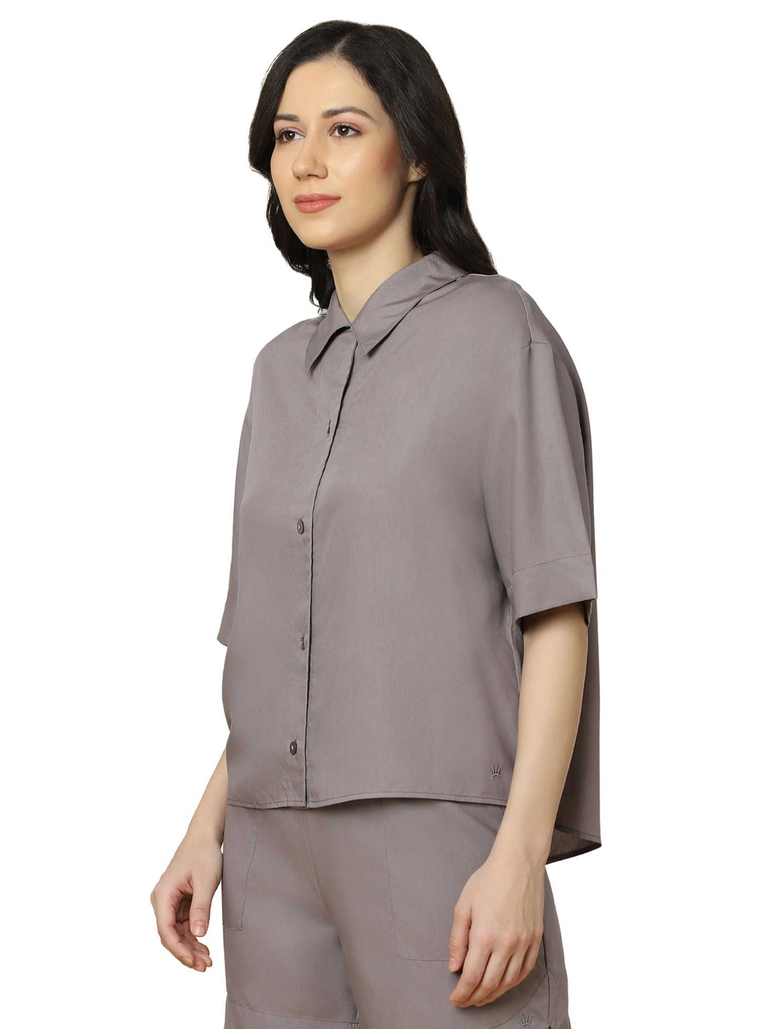 Triumph Grey Plain Night Shirt