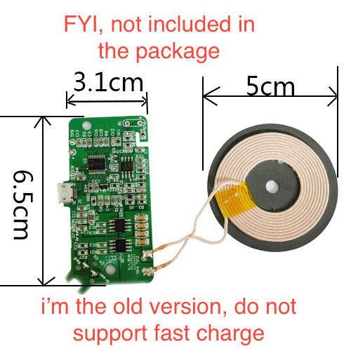 Upgraded Qi Wireless Charger DIY PCBA Circuit Board with Qi Wireless Coil Micro USB Port