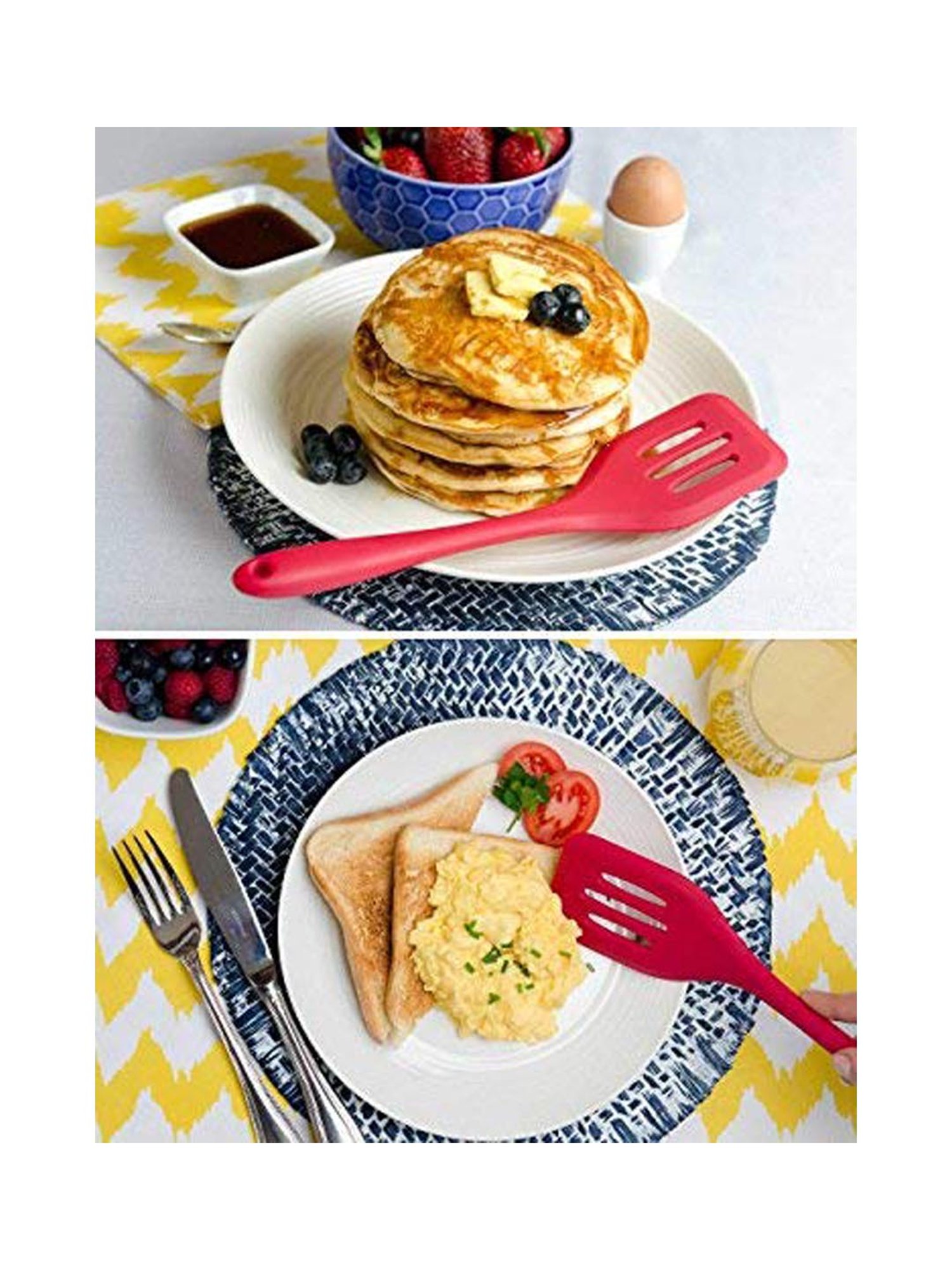 HAZEL Silver Stainless Steel Spatula with Beveled Edge