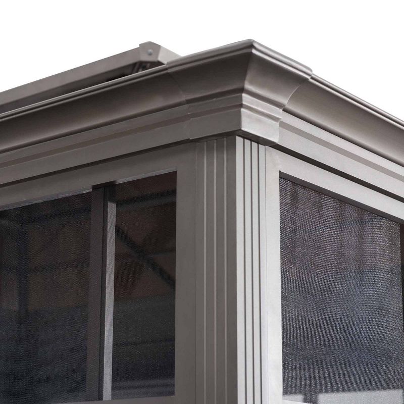 Sierra 12' X 14' Steel Frame Gazebo With Sliding Doors - Sunjoy