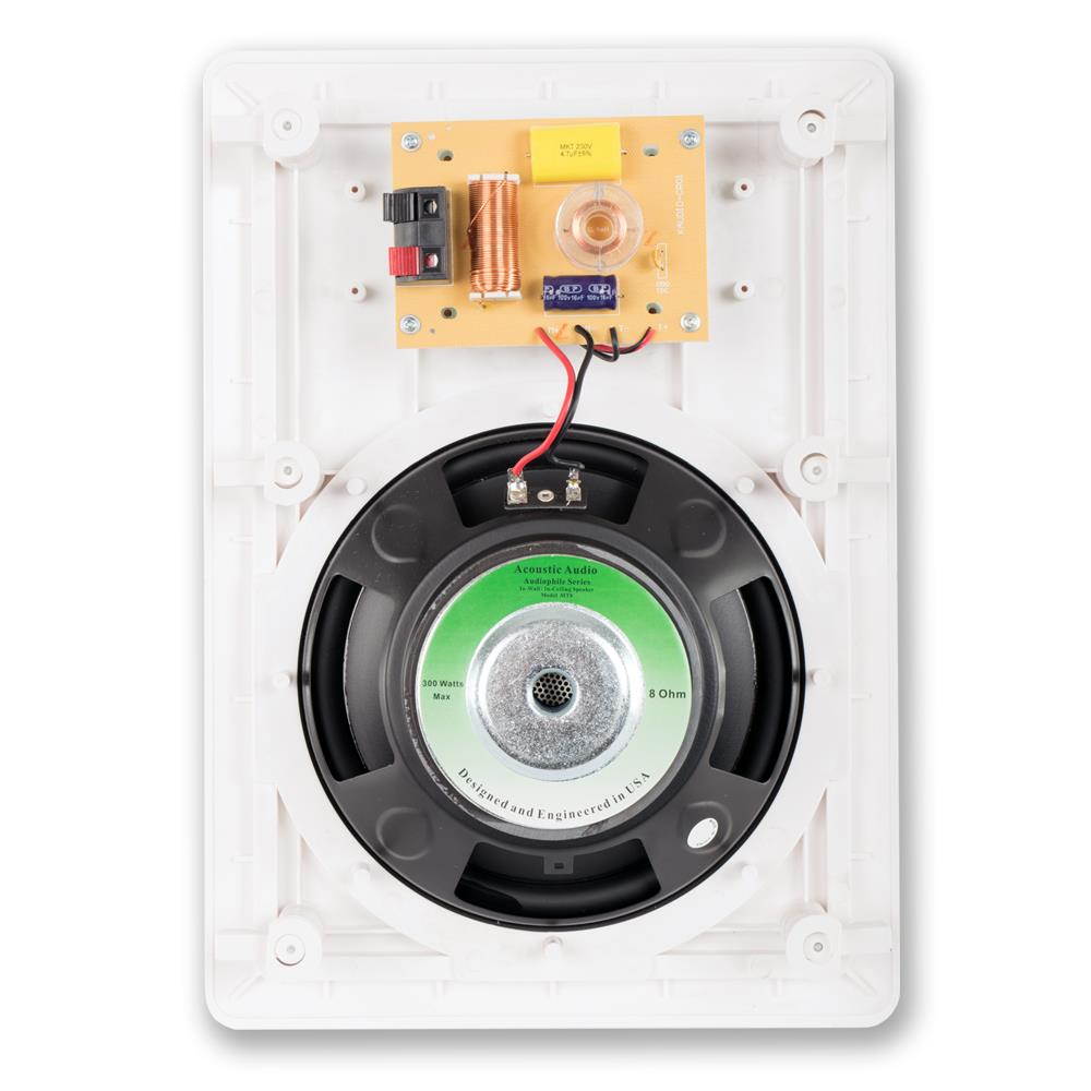 Acoustic Audio MT8 Flush Mount In Wall Speakers with 8" Woofers 3 Pack