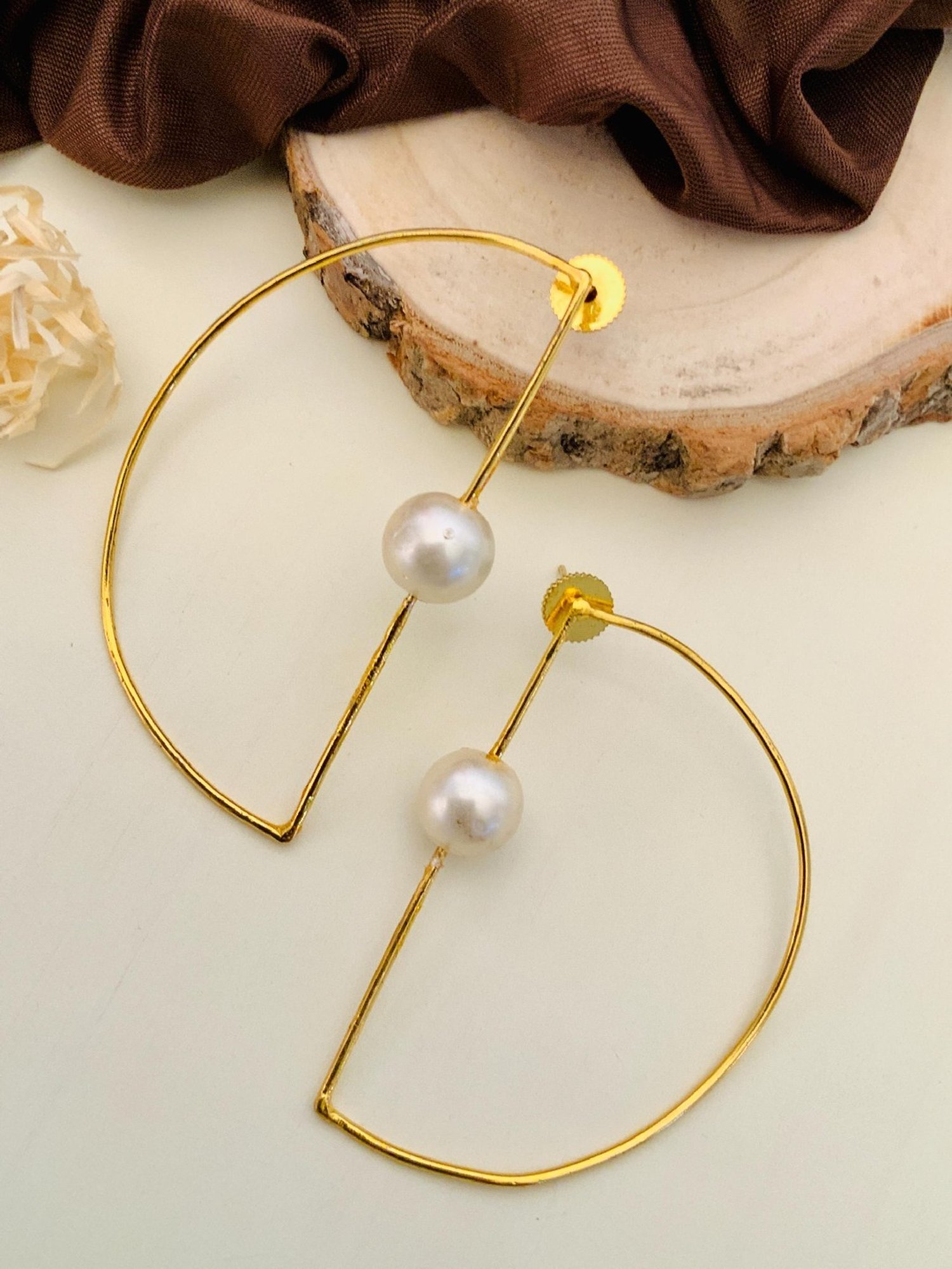 Abdesigns Classic Gold-Plated Stud Earrings