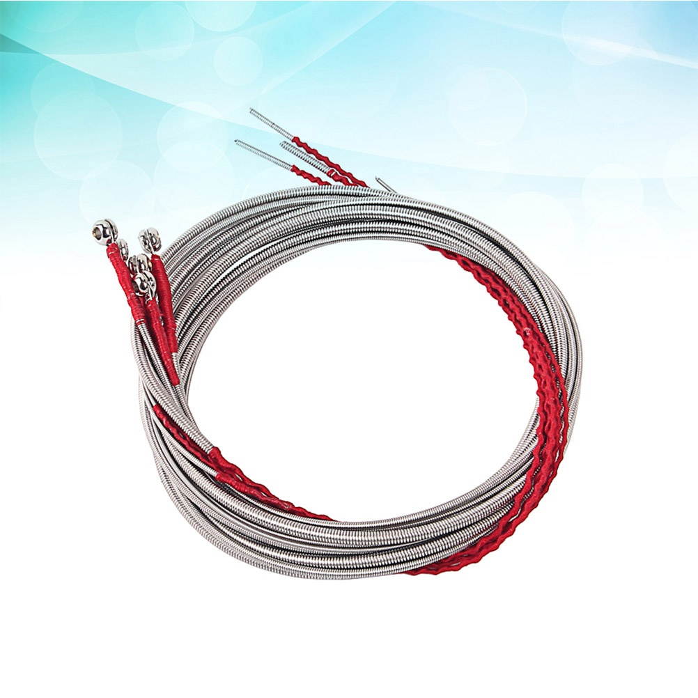 5pcs Metal Strings for 5 String Bass Instrument Great Replacement Parts U32 (Silver)