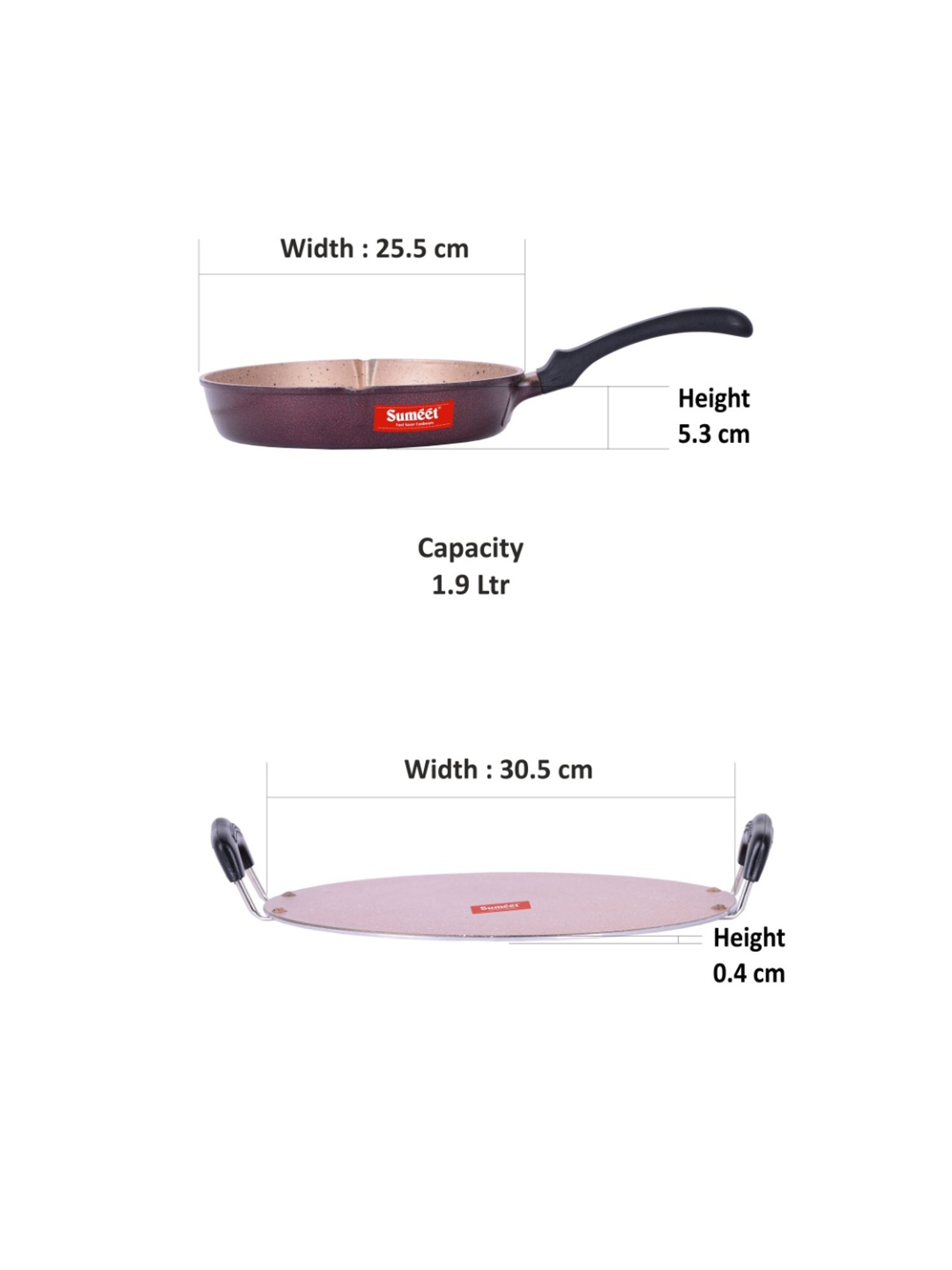 HAZEL Silver Induction Bottom Tope Stainless Steel Patila - 17.7 cm (2500 ml)