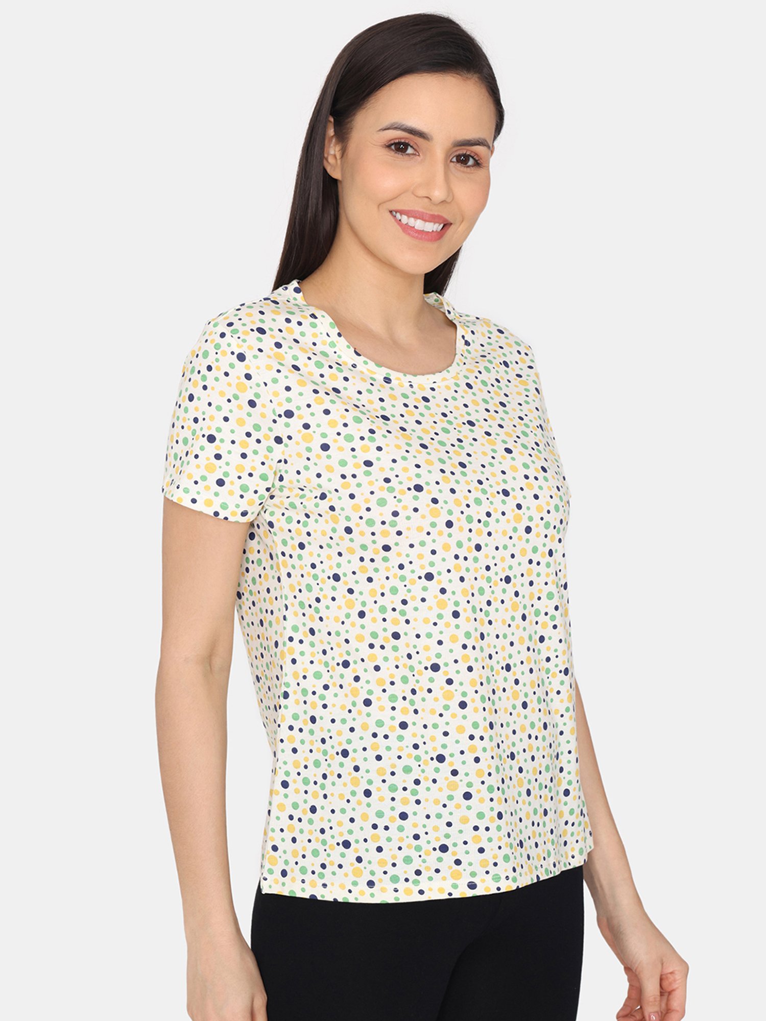 Rosaline by Zivame Purple & White Printed T-Shirt - Pack of 2