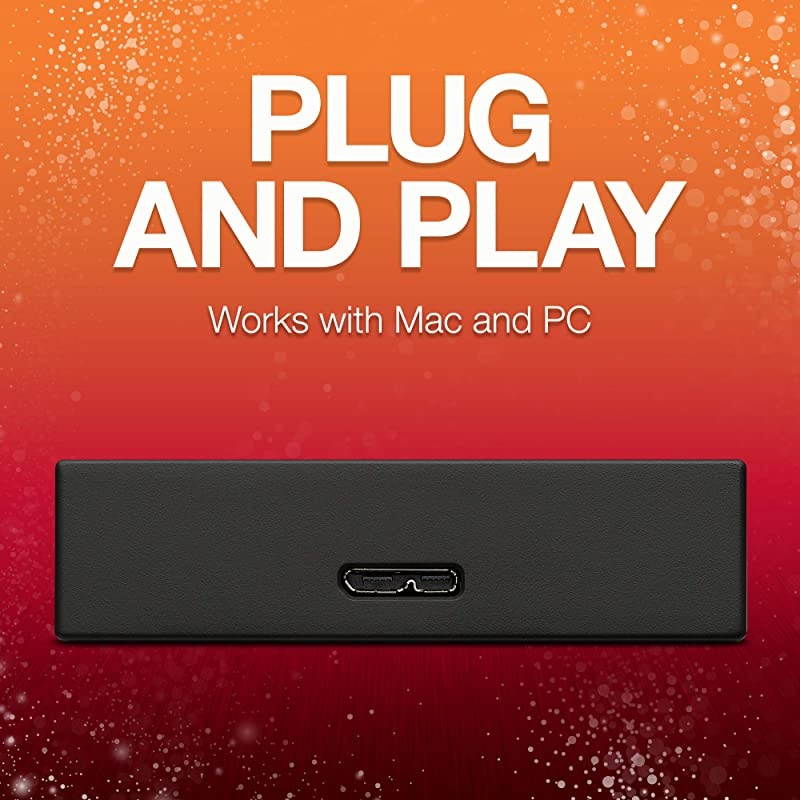 STHP5000400 Backup Plus 5TB External Hard Drive Portable HDD - Black USB 3.0 for PC Laptop and Mac, 1 Year MylioCreate, 2 Months Adobe CC Photography, 2-Year Rescue Service