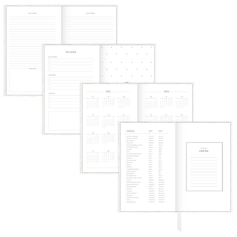 2021-22 Academic Planner 4.875" x 7.75" Casebound Weekly/Monthly Pink Dot - Sugar Paper™