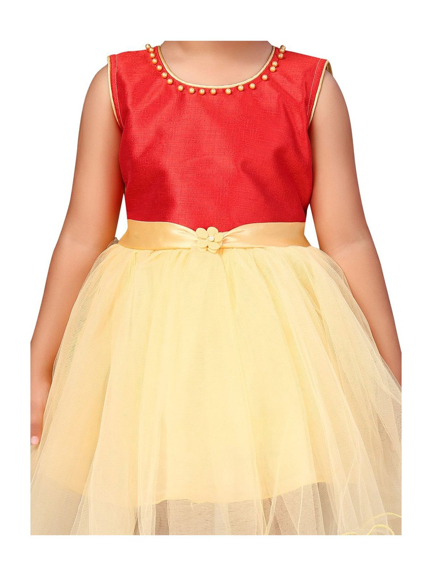 Aarika Kids Red Regular Fit Dress