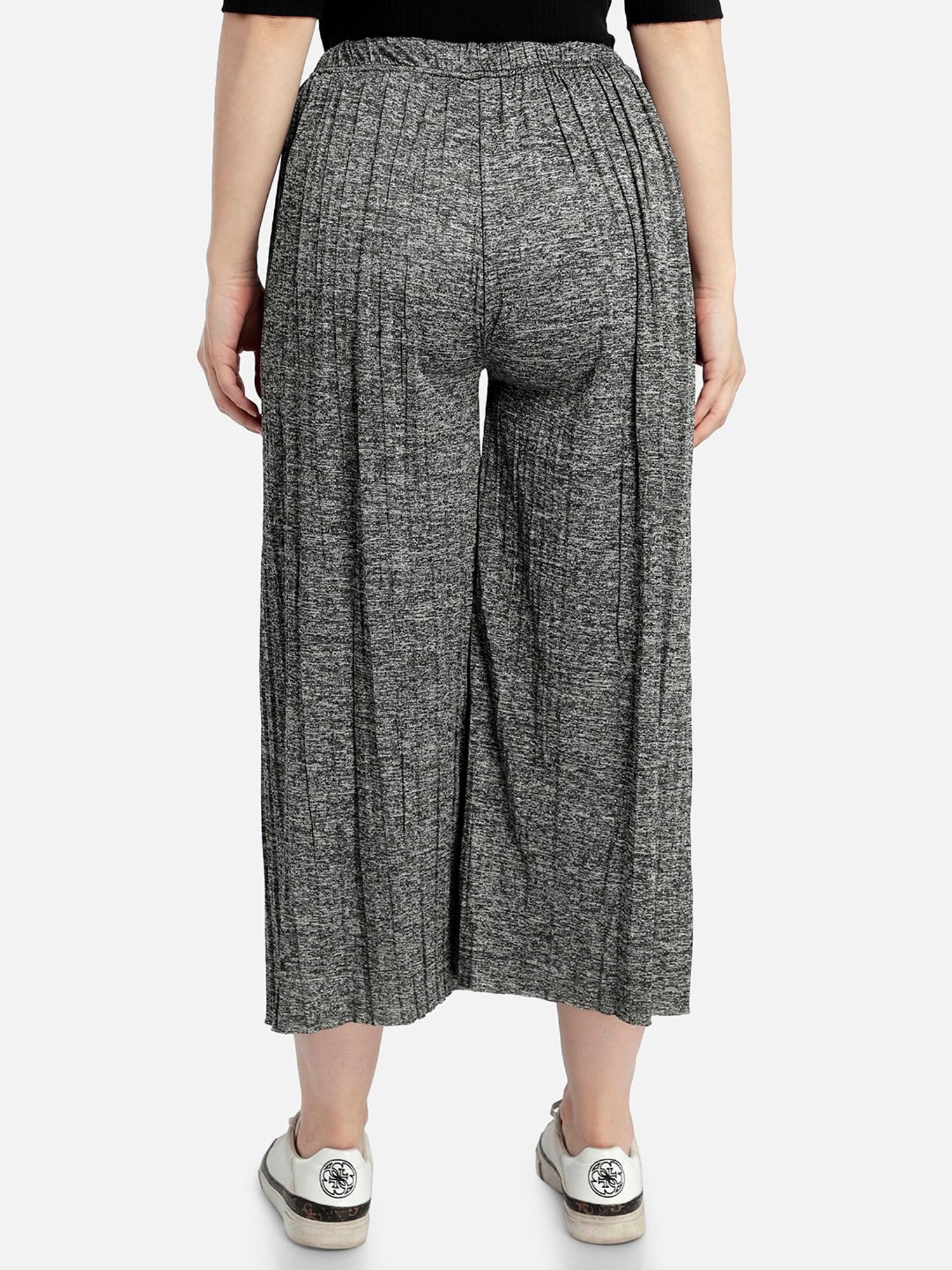 Aditi Wasan Grey Relaxed Fit Pleated Culottes