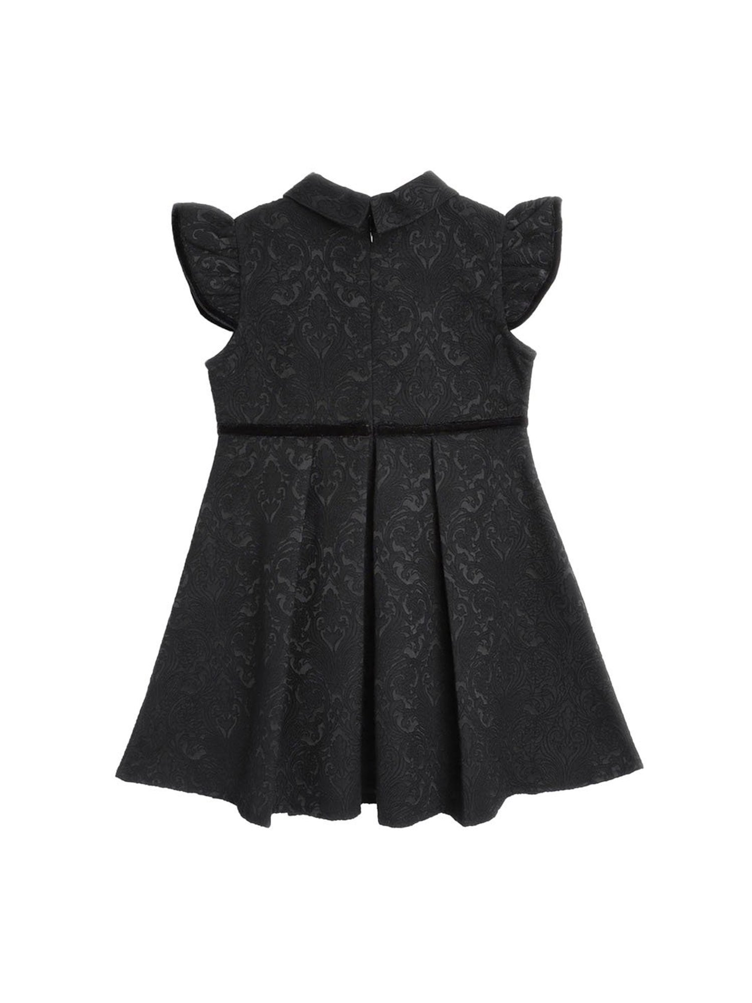 Cherry Crumble By Nitt Hyman Kids Black Embroidered Dress