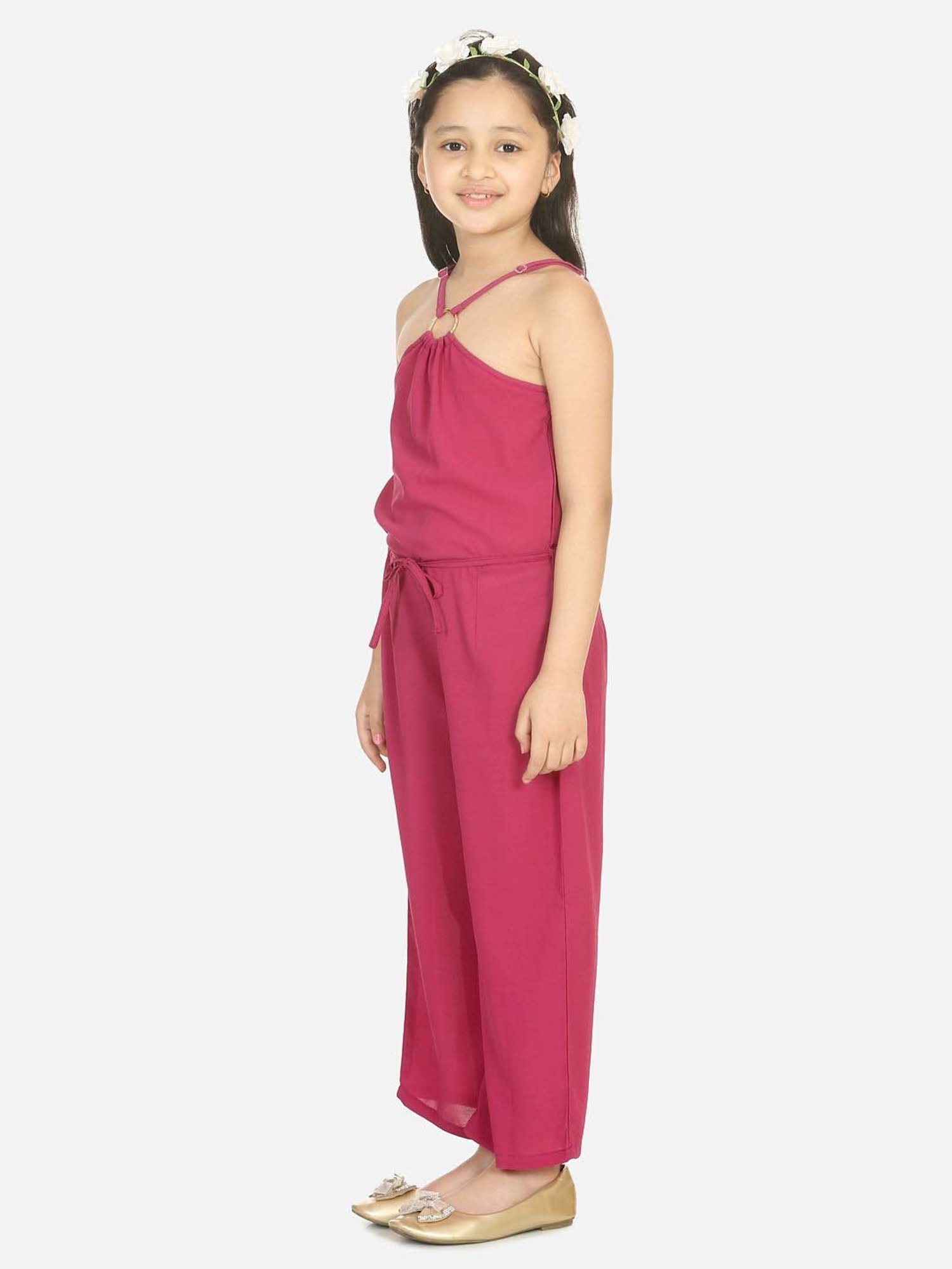 Stylestone Kids Red Printed Jumpsuit